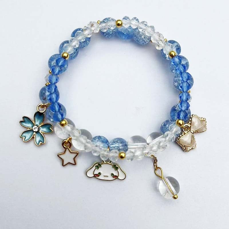 Elegant bracelet with animal and glitter pendants Stornfield