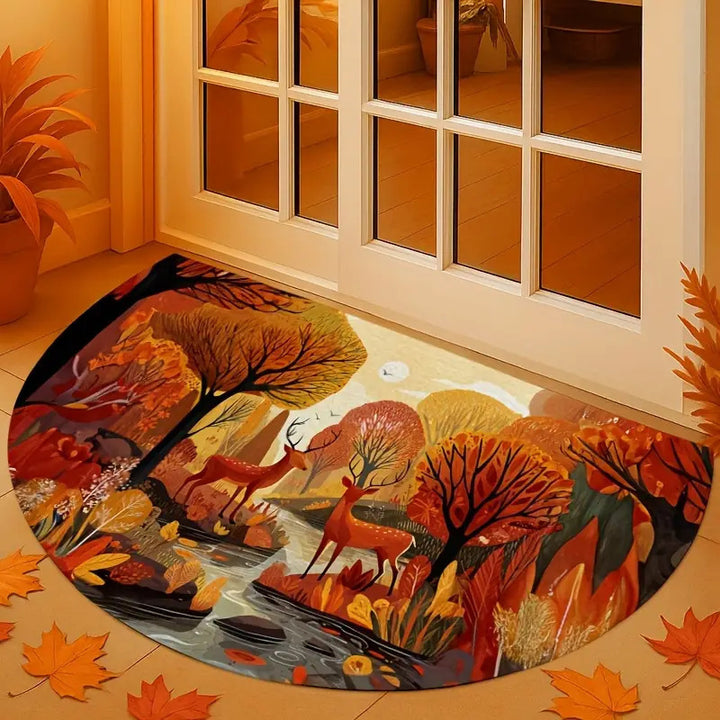 Leaf Pattern Decorative Doormat Stornfield
