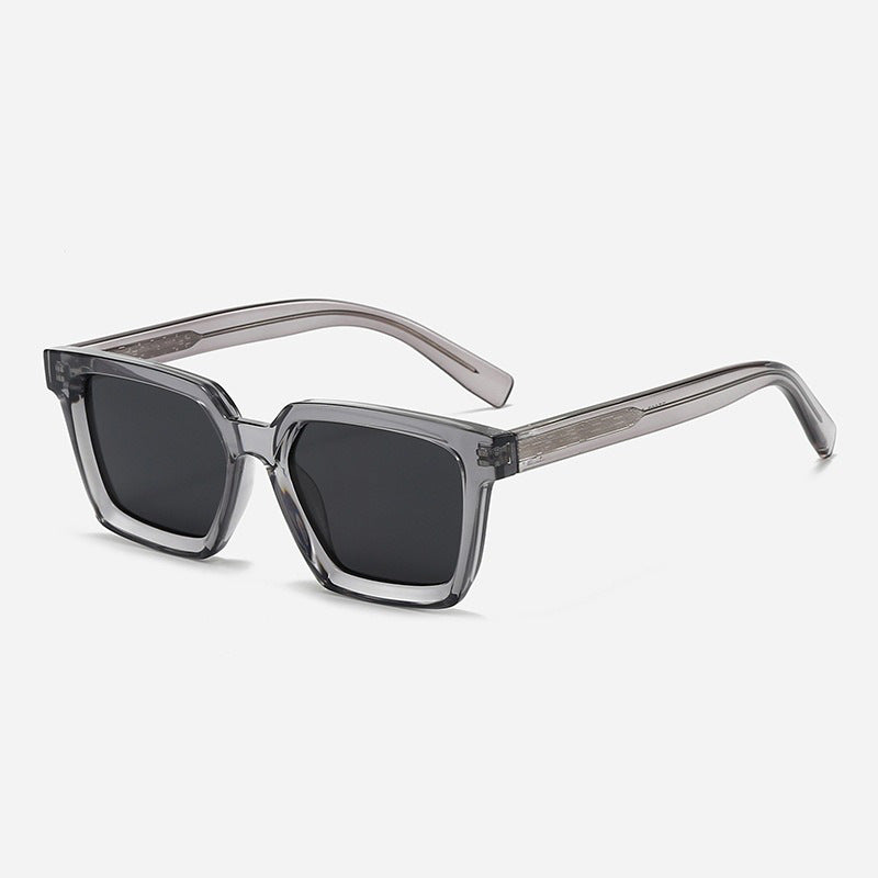 Women's square sunglasses with transparent frame and polarizing lenses Stornfield