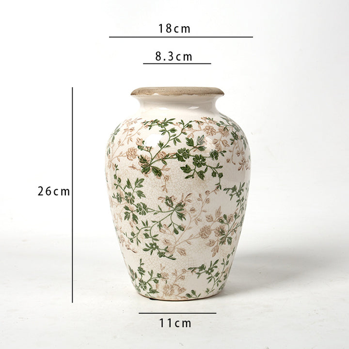Elegant floral ceramic carafe Stornfield