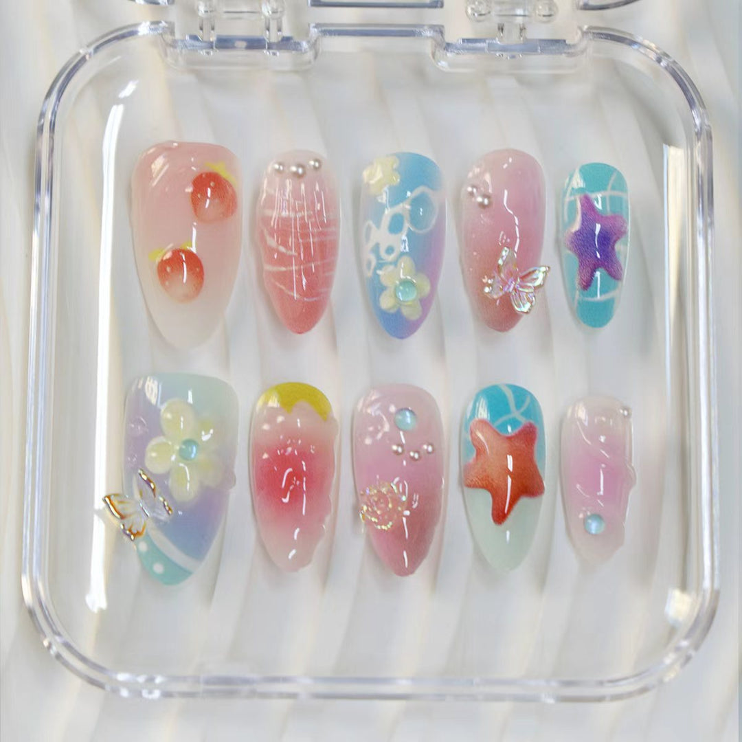 Artistic 3D Thematic Nail Extensions Stornfield