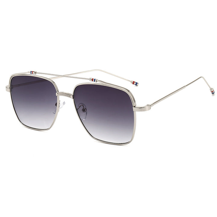 Ladies trendy curved glasses with narrow metal frame Stornfield