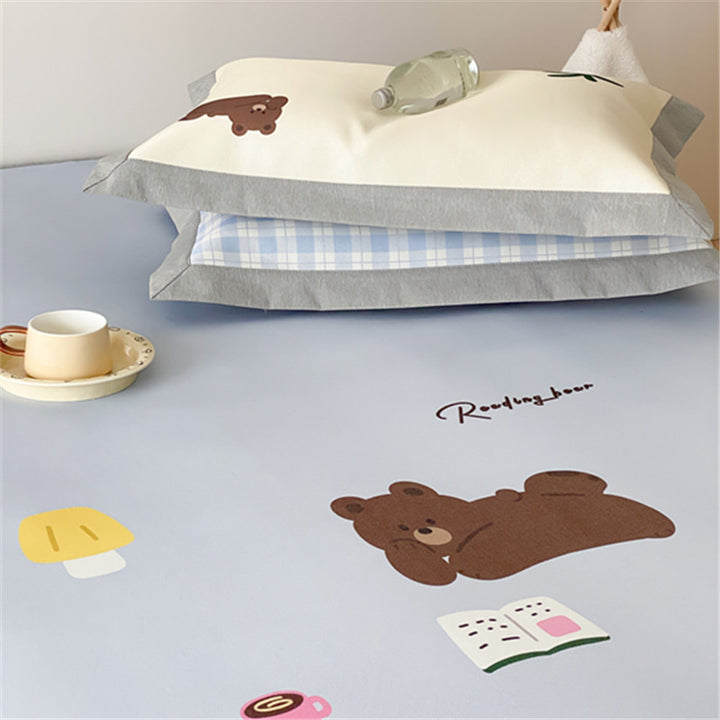 Fitted sheet set with pillowcases