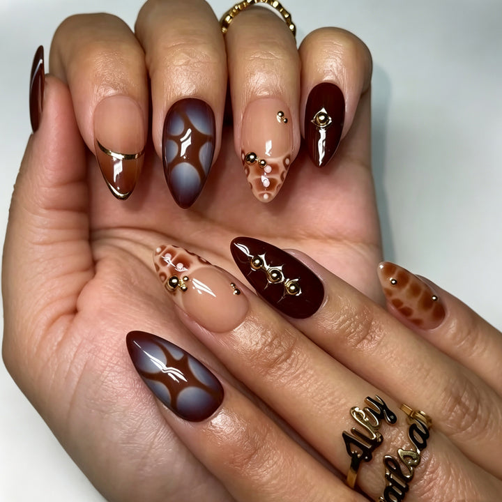 Artistic Luxury Press-On Nail Art Stornfield