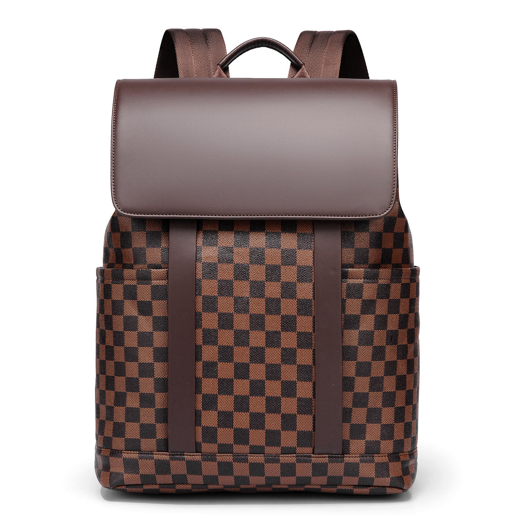 Chic Checkerboard Pattern Backpack Stornfield