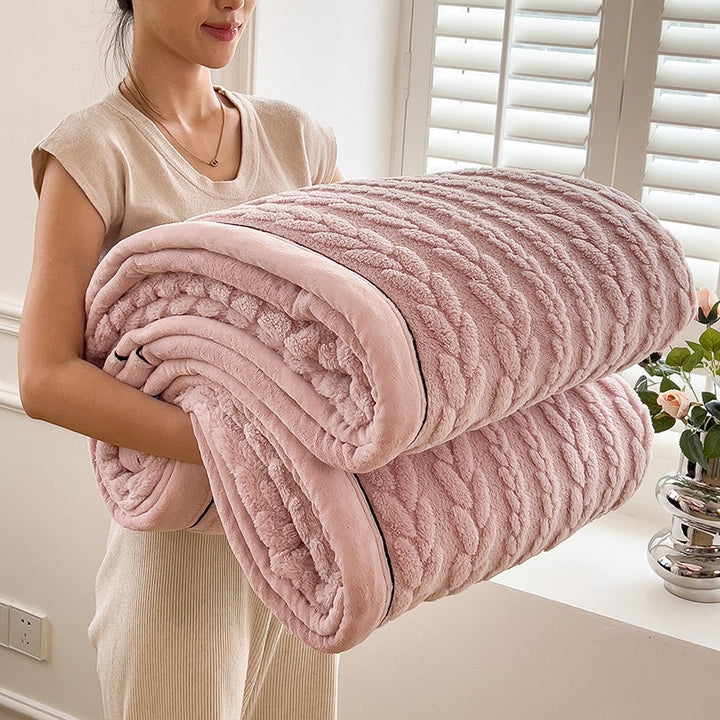 Textured Cozy Throw Blanket