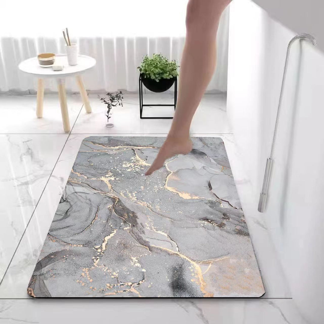 Abstract Marble Design Bath Mat