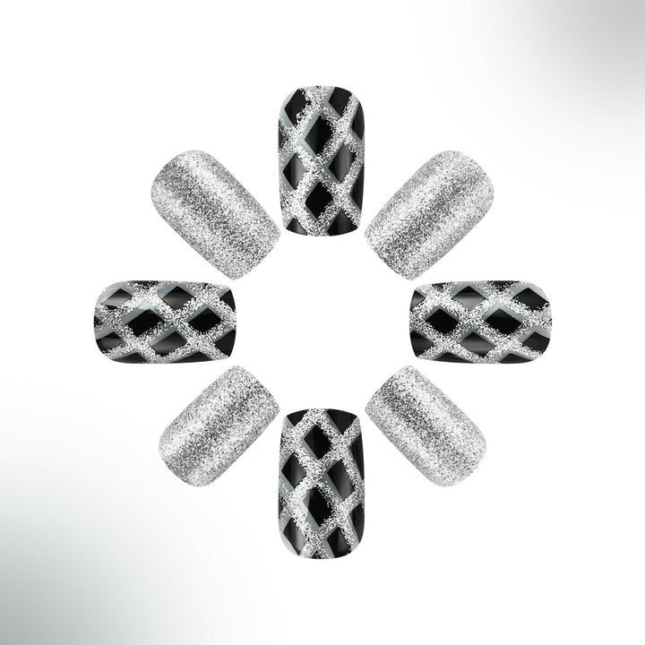 Glamorous Artistic Press-On Nail Set Stornfield