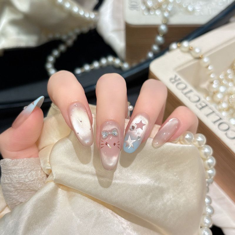 Star-Embellished Press-On Nail Extensions Stornfield