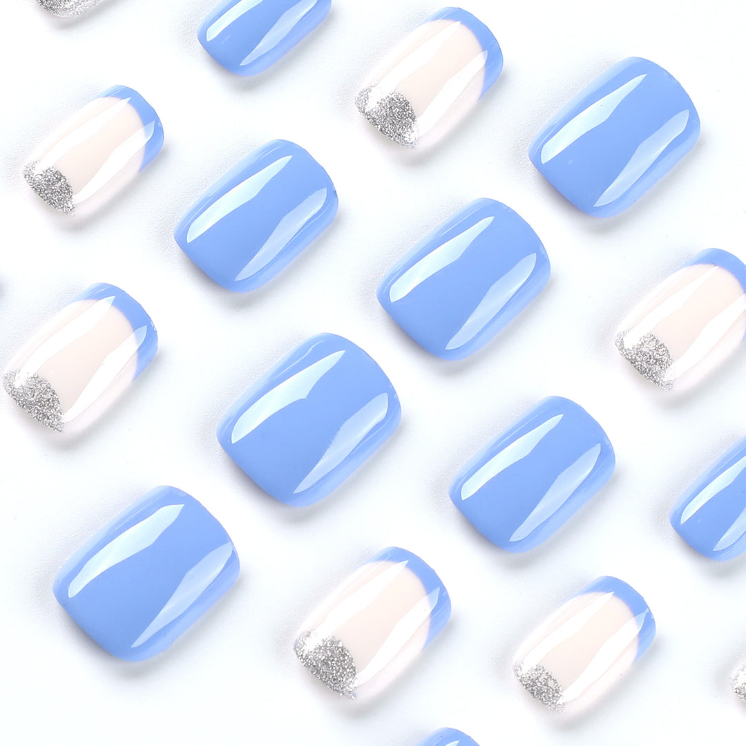 Artful nail tips with glitter decoration Stornfield