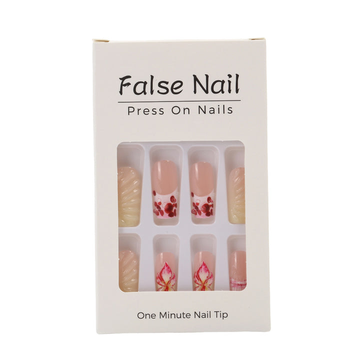 Artificial Nails Set with Elegant Floral Designs Stornfield