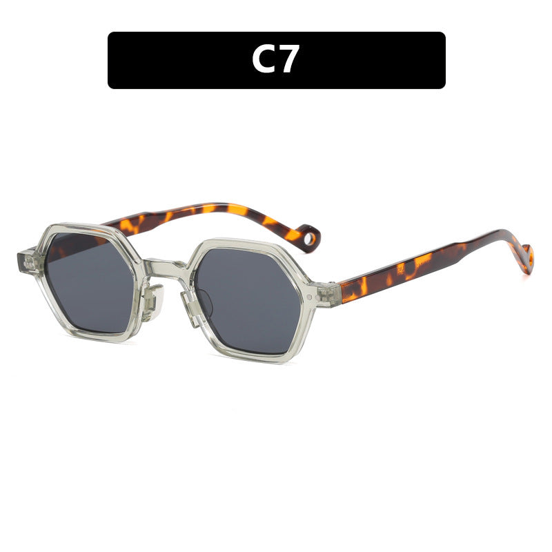Women's hexagonal sunglasses with transparent frame Stornfield