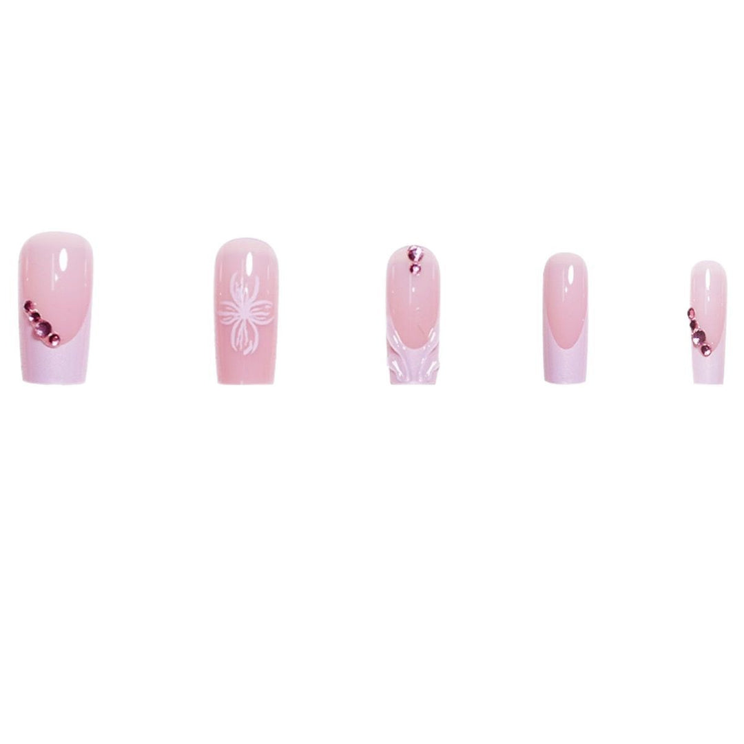 3D Floral Acrylic Nail Extensions Stornfield