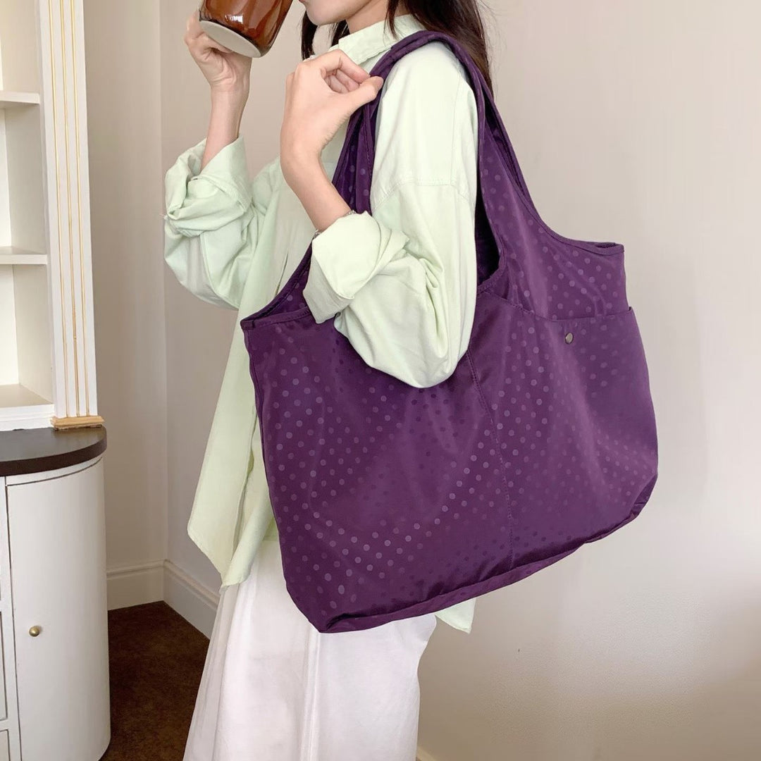 Spacious Polka Dot Shoulder Bag