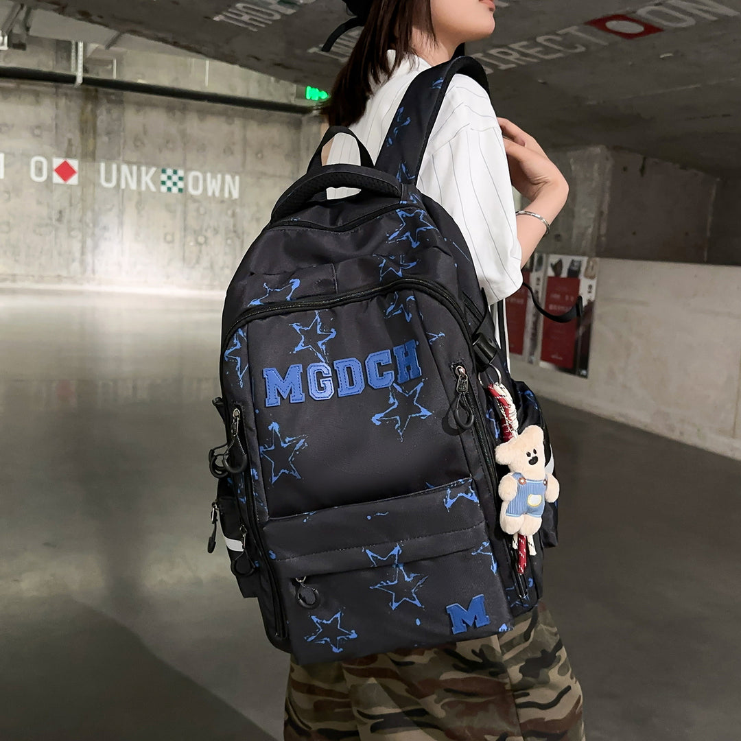 Star-Print Multi-Compartment Backpack Stornfield