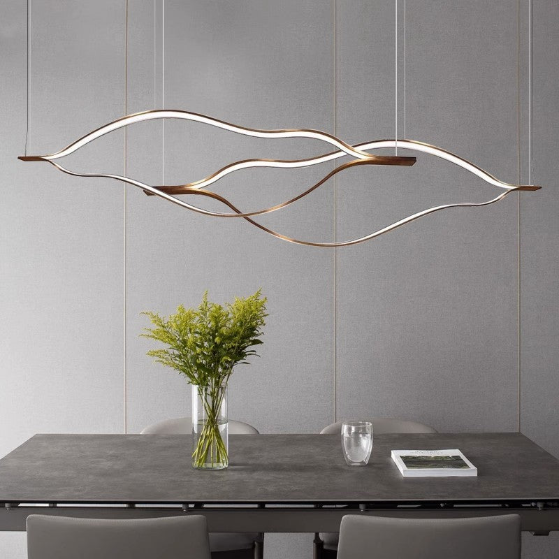 Modern Wave-Design Pendant Light Fixture