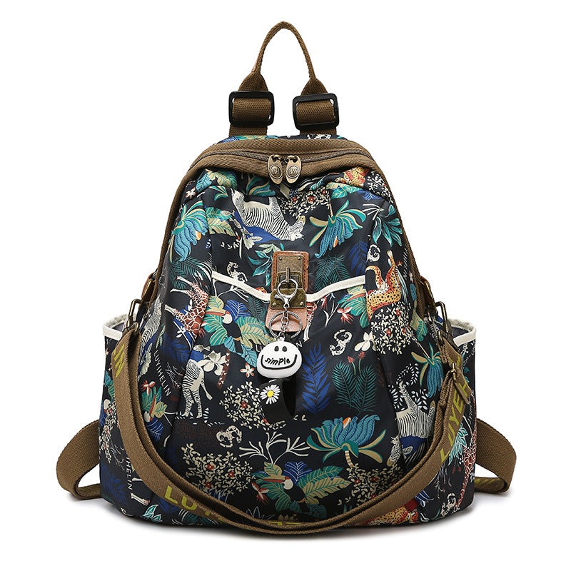 Artistic Floral Patterned Backpack Stornfield