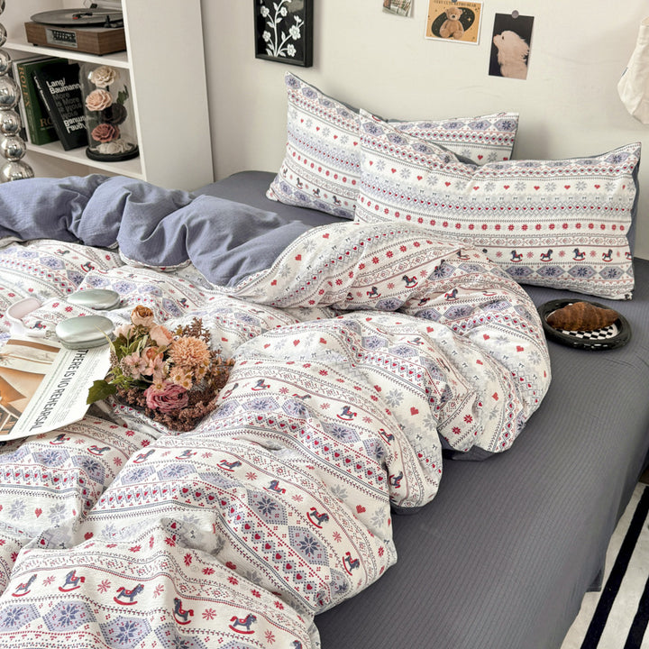 Floral Patterned Duvet Cover Set