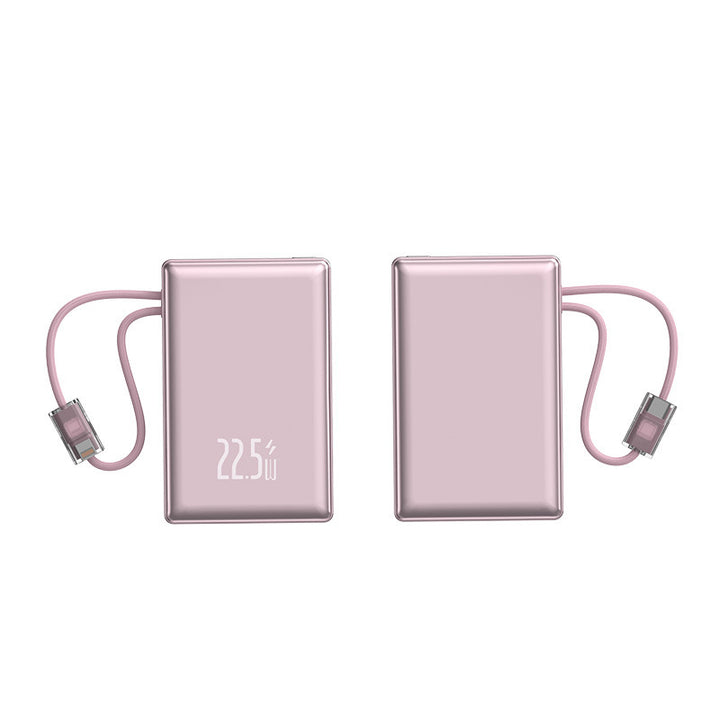 Portable power bank with fast charging function and integrated charging cable Stornfield