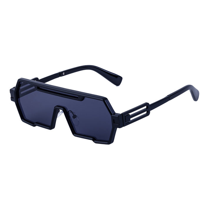 Women's fashionable sunglasses in a futuristic design with a wide frame Stornfield