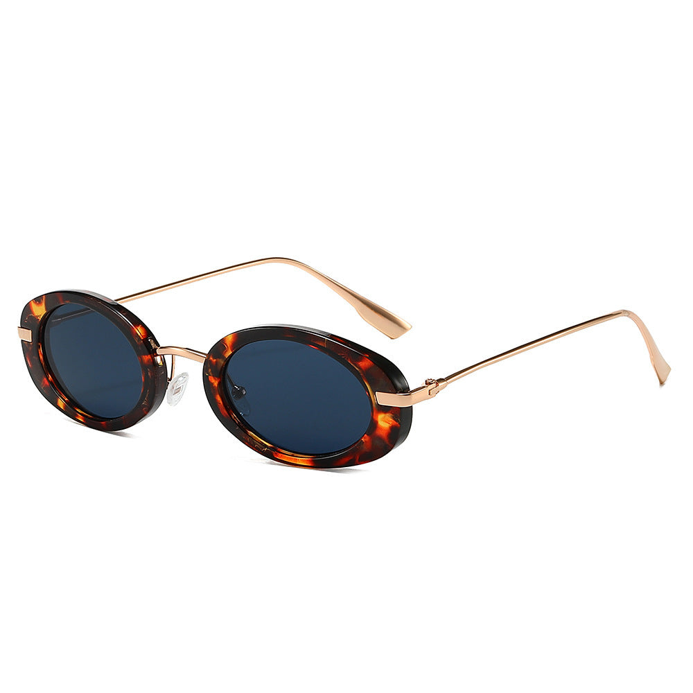 Vintage Oval Sunglasses with Metal Accents Stornfield