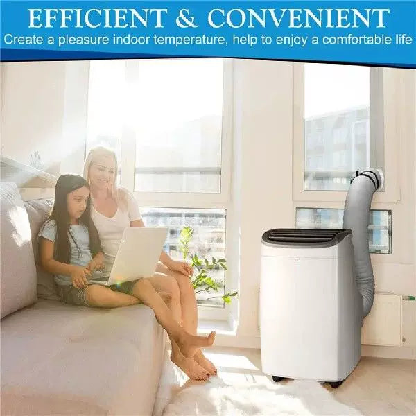 Unisex One Size Insulated Accordion-Style Portable Air Conditioner Exhaust Hose Extension with Protective Cover and Snap Button Clips Stornfield