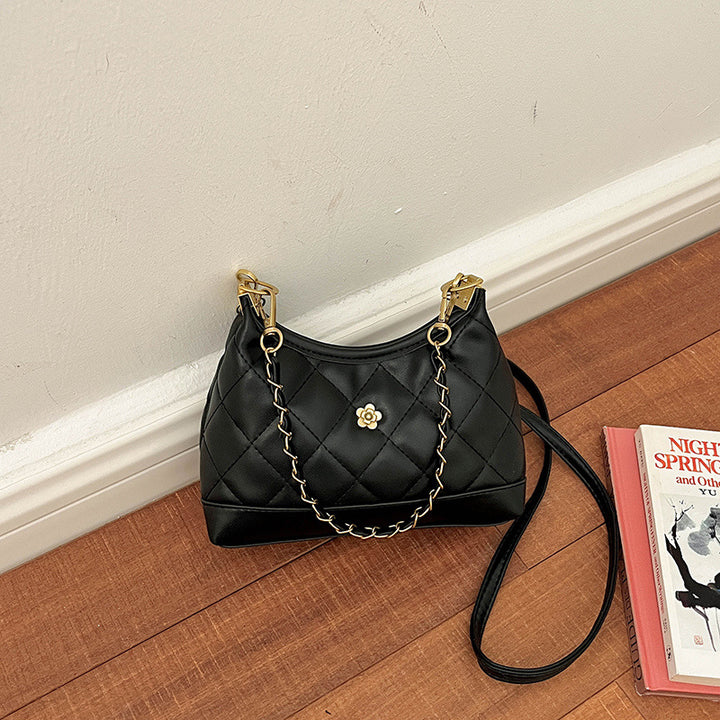 Quilted Faux Leather Shoulder Bag
