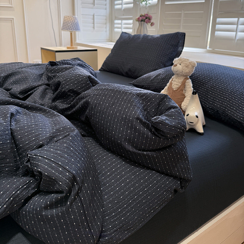 Premium Soft Striped Quilt Set