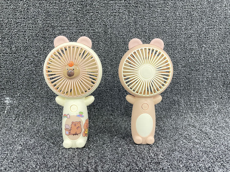 Unisex Portable Hand Fan in Playful Bear Design Stornfield