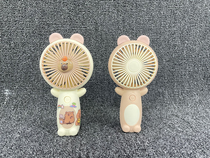 Unisex Portable Hand Fan in Playful Bear Design Stornfield