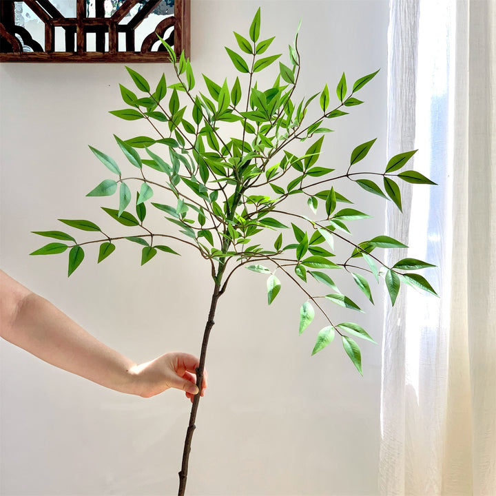 Artificial Green Leaf Branch