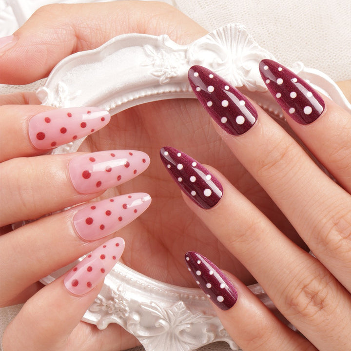 Elegant Floral Bow Press-On Nail Tips Stornfield