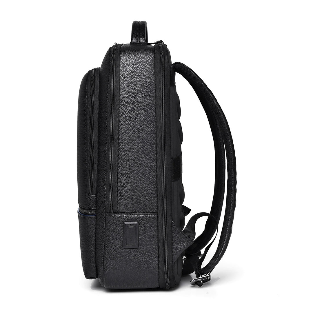Sleek Leather Laptop Backpack Stornfield