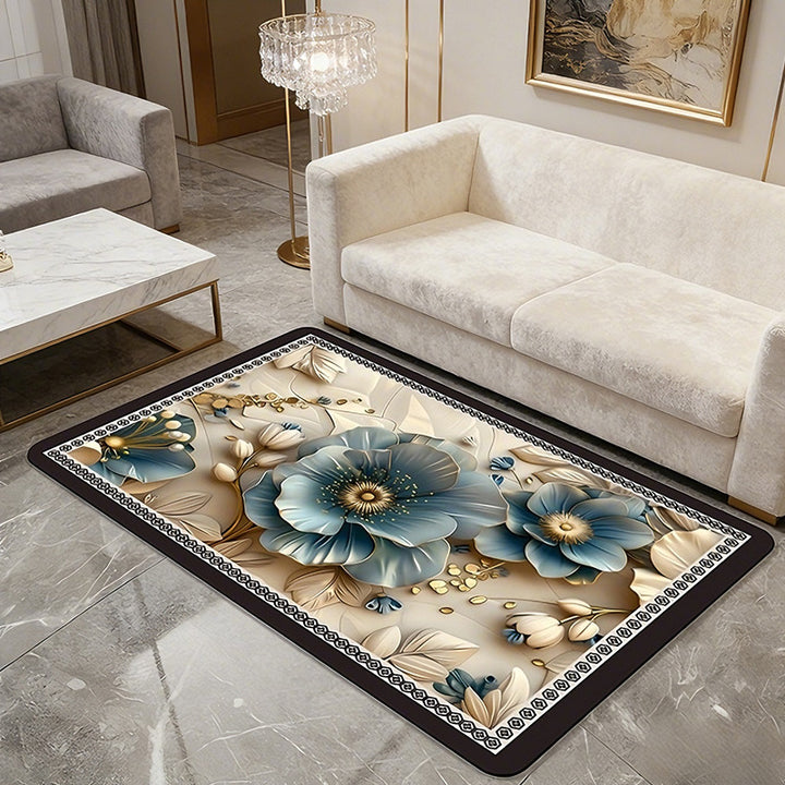 Floral Patterned Comfort Bath Mat Stornfield