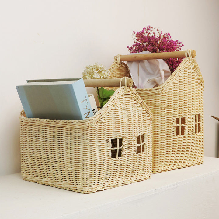 Playful storage basket in the shape of a house Stornfield