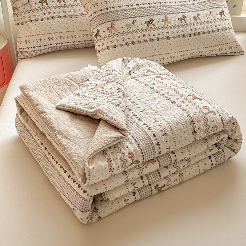 Playful Themed Quilted Bed Cover