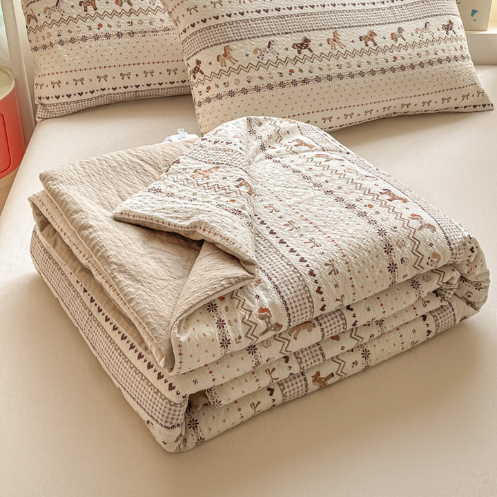 Playful Themed Quilted Bed Cover