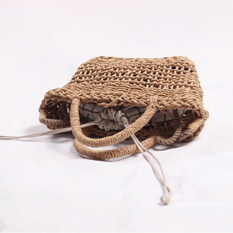 Handcrafted basket bag with detachable shoulder strap Stornfield
