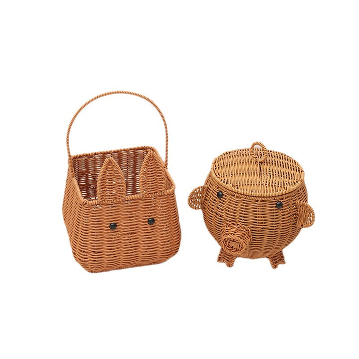 Decorative Animal-Shaped Woven Storage Basket Stornfield