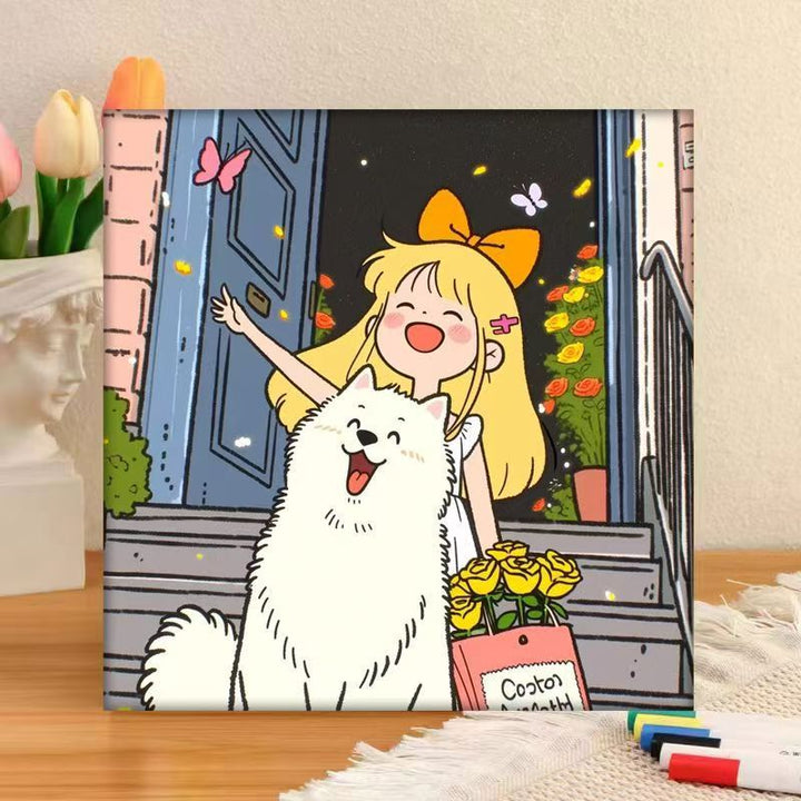 Whimsical Character Art Canvas Print Stornfield