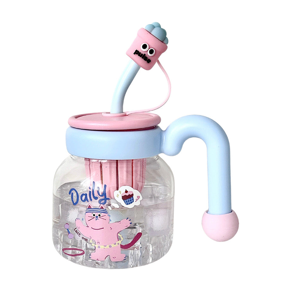 Women’s creative drinking bottle with integrated silicone straw Stornfield