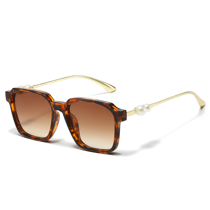 Chic Square Frame Sunglasses with Pearl Accents Stornfield