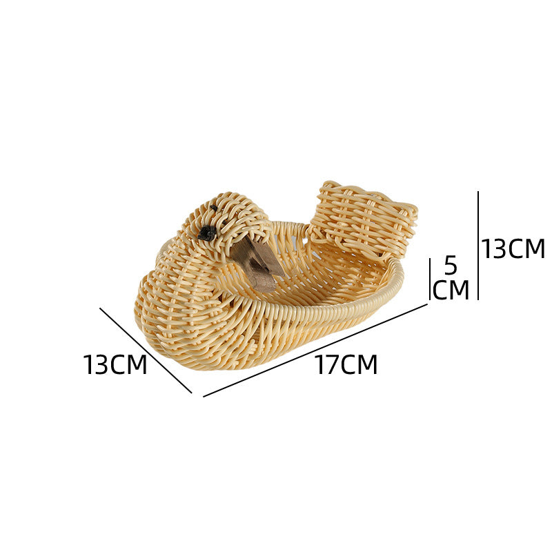 Unisex Braided Decoration Basket in Duck Shape Stornfield