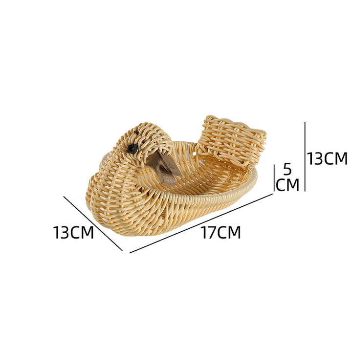 Unisex Braided Decoration Basket in Duck Shape Stornfield
