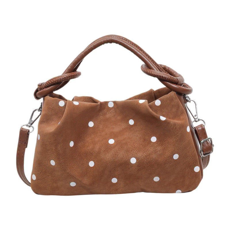 Polka Dot Textured Handheld Bag