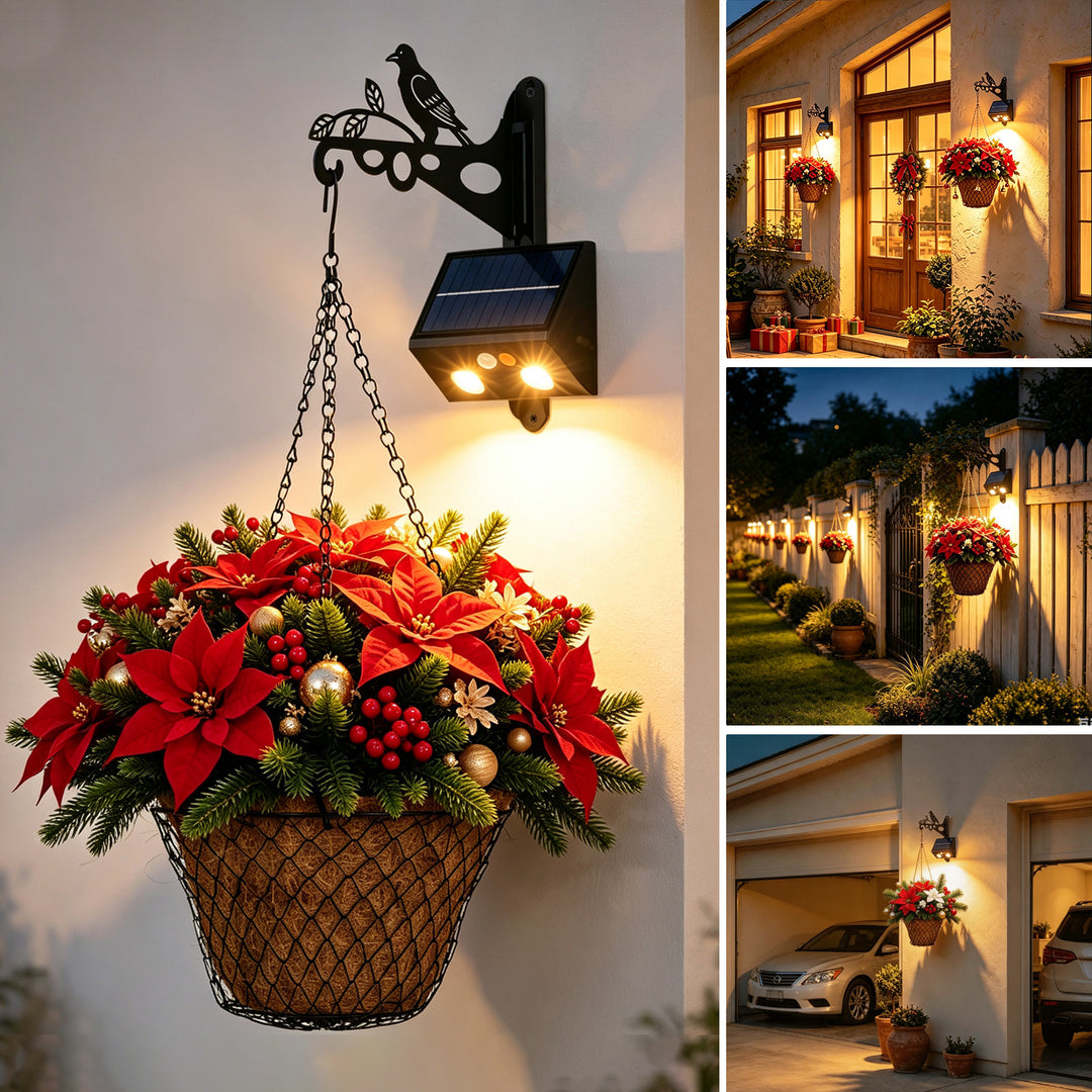 Decorative Solar-Powered Hanging Planter