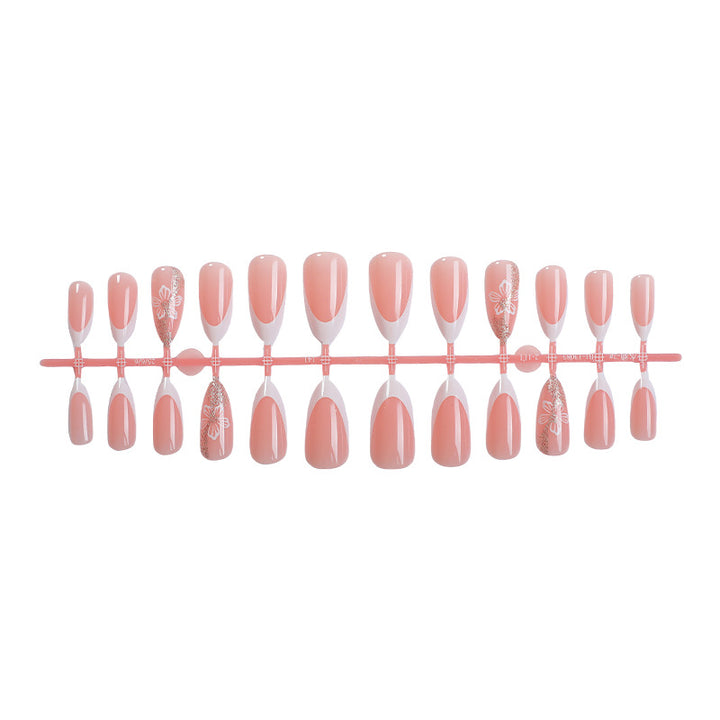 Elegant Floral Designed Press-On Nail Set Stornfield