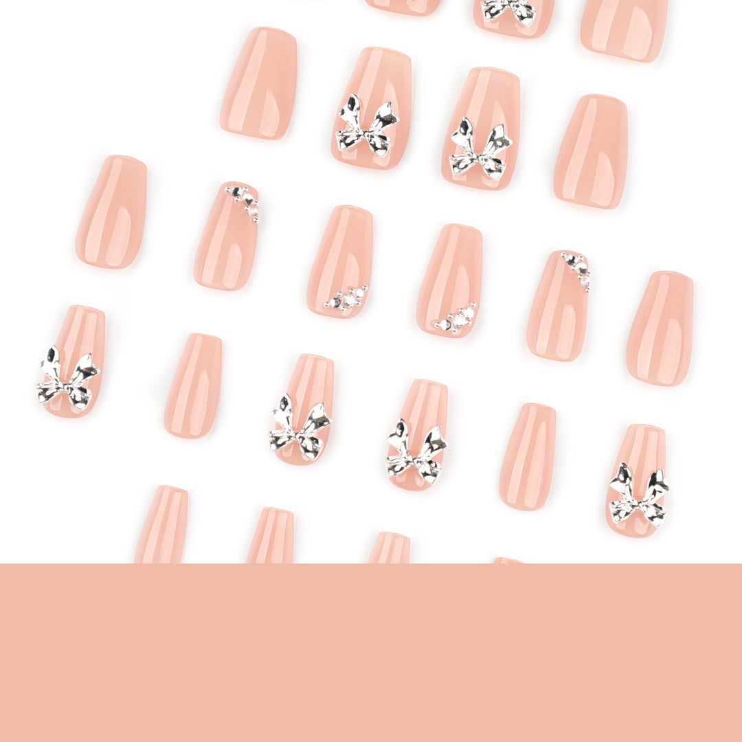 Artful Nail Extensions with Shiny Accents Stornfield