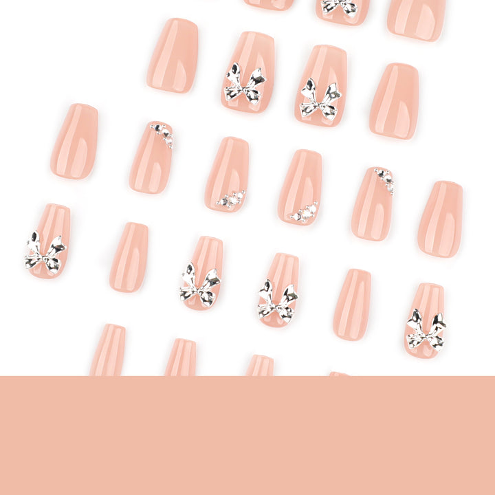 Artful Nail Extensions with Shiny Accents Stornfield
