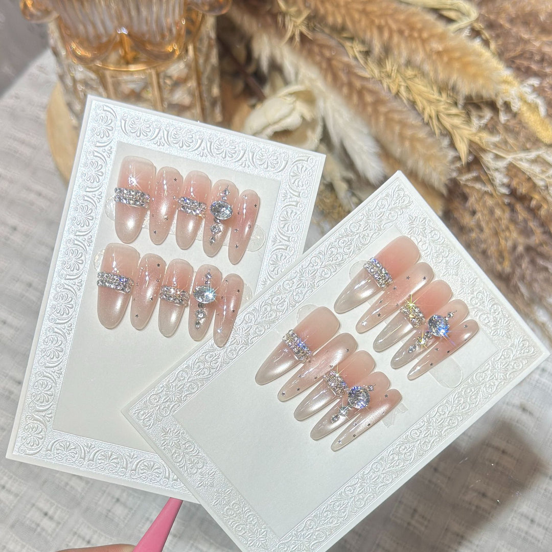 Decorative Rhinestone Press-On Nails